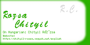 rozsa chityil business card